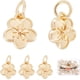 thumbnail image 1 of 40 colgantes de flores de oro y plata de 10,5 x 12 mm con forma de flor de durazno y anillas para hacer joyas., 1 of 9