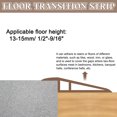 thumbnail image 4 of Tira de transición de piso de 3.28Ft x 2.8" x 0.71", tira de borde de alfombra autoadhesiva, madera oscura con vetas, 4 of 6