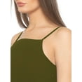 thumbnail image 4 of eloria Women's Long A-line Dress Party Wear Strip Dress Size: 3XL | Color: Olive Green, 4 of 5