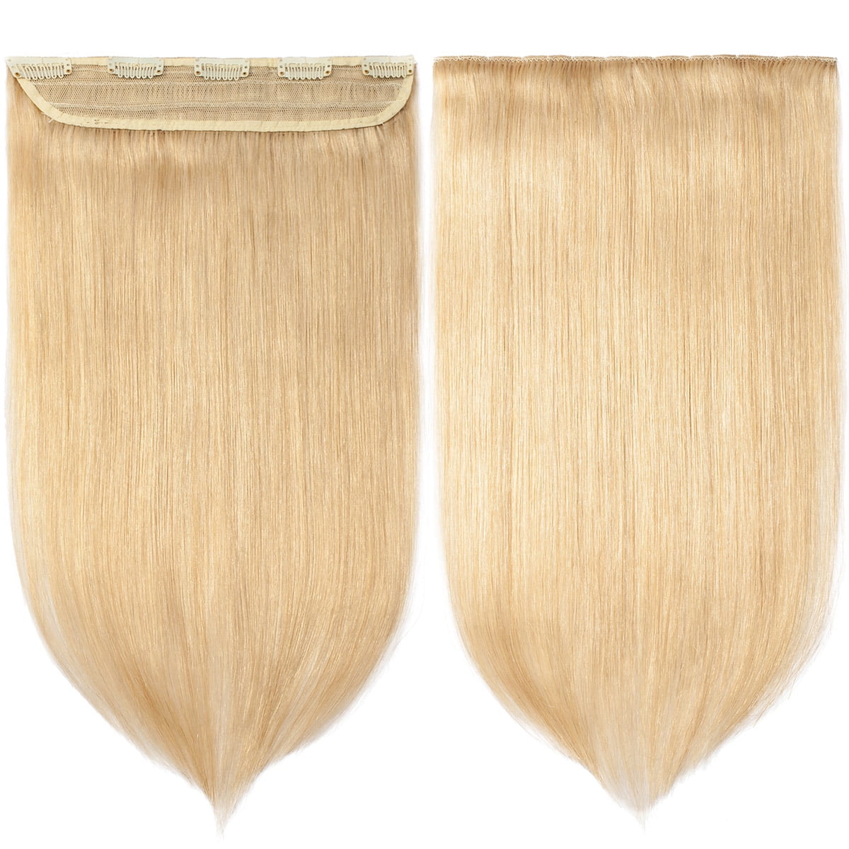 SEGO Clip in Hair Extensions Human Hair 3/4 Full Head 100% Real Remy Thick Hair Extensions Silky Straight Balayage Blonde Hair Pieces