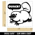 thumbnail image 2 of What Does the Platypus Say Self-Inking Rubber Stamp Ink Stamper - Fuchsia Ink - Small 1 Inch, 2 of 7