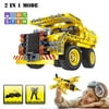 Building Blocks Set STEM Toy, 361pcs Engineering Bricks Construction Kit, Educational Building Dump Truck and Airplane