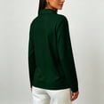 thumbnail image 6 of LNZGNM Polo Shirts for Women Long Sleeve Collared Classic Comfortable with Lightweight Top Smart Daily Leisure,Dark Green(M), 6 of 7