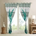 thumbnail image 4 of Teal Antler 30%-50% Blackout Curtains Elk Deer Rustic Curtains & Drapes,Woodland Animals Moose Curtains Lodge Cabin Wooden Plank Country Hunting Themed Reindeer Farmhouse Decor, 4 of 6