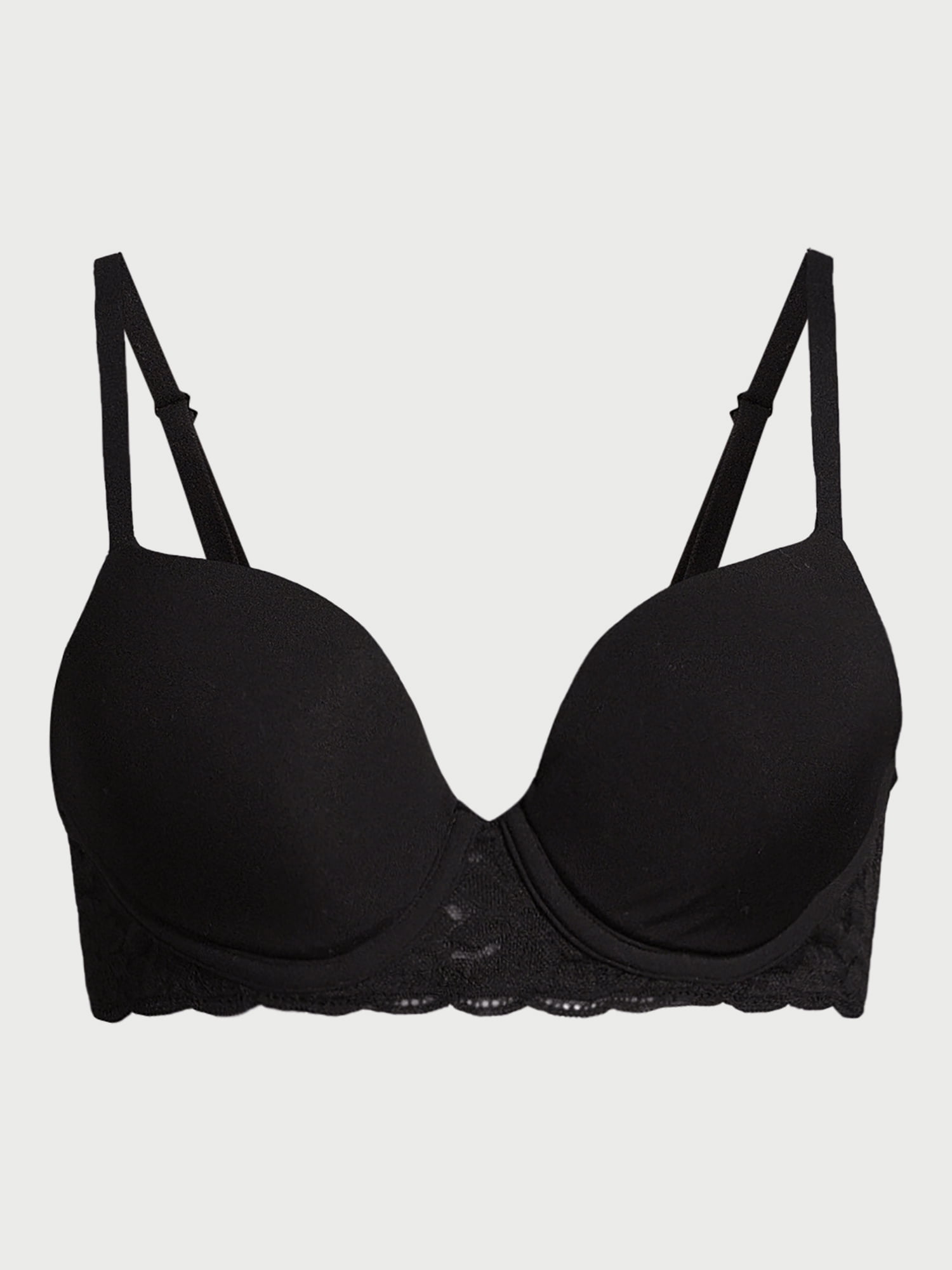 No Boundaries Women's Demi Underwire T-Shirt Bra with Sugarcup, Sizes 34A-40DD