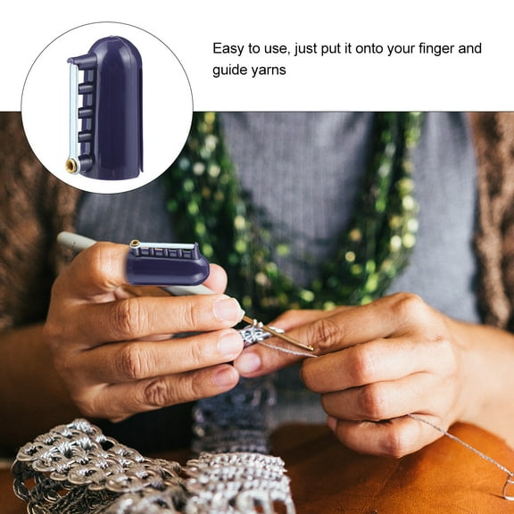 Knitting Yarn Guide Finger Holder with Durable Plastic for Crochet Use Multi Color Lightweight and