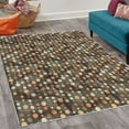 thumbnail image 2 of Abstract Decorative Rug, Colorful Circular Large Polka Dots Bubble Happy Hipster Fun Print, Quality Carpet for Bedroom Dorm and Living Room, 6 Sizes, Taupe Peach, by Ambesonne, 2 of 4