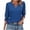 Blue [Mix & Save More] [New Arrivals], variant on Women's Casual Printed 3/4 Length Sleeve Smocked Cuffs Shirt Blouse Top Loose Fit Lightweight Summer Vacation | CSEONE,Black XL