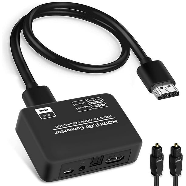 HDMI Audio Extractor Splitter 4K@60Hz HDMI Audio Adapter Converter HDMI to HDMI Audio Inserter Extractor with 3.5mm Audio Output Support 2CH PCM for HDTV Blu-Ray Player - Walmart.com