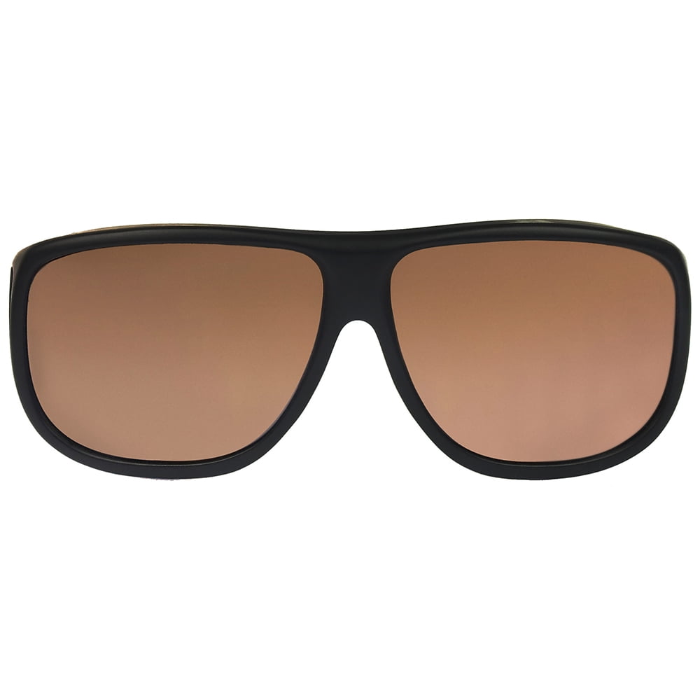 New JONATHAN PAUL Polarized Sunglasses Fitovers Aviator Black AV001A Extra Large