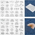 thumbnail image 1 of Embroidery Stabilizer, Washable Water Soluble Tear-Off Stabilizer, 50 Pack Flower Pattern Machine Embroidery Stabilizer For Hand Sewing DIY Projects, 1 of 1