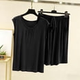 thumbnail image 2 of Vetsdori Womens Short Sleeve Pajamas Sets 2 Pieces Modal Homewear Casual Sleepwear,Summer Shorts & Top Loungewear Pjs for Women Soft, 2 of 8