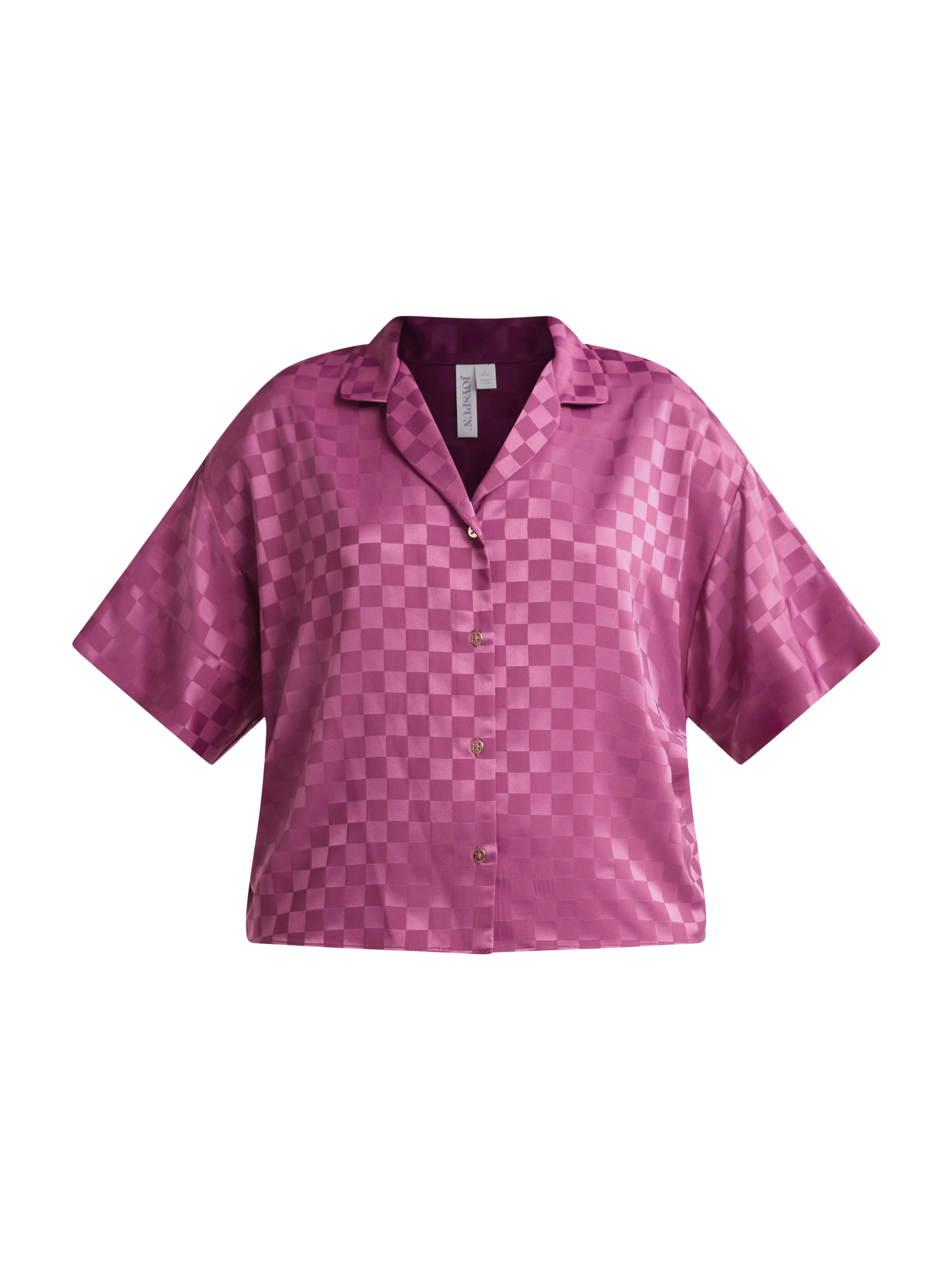 Joyspun Women’s and Women’s Plus Stretch Satin Pajama Set, Sizes S to 3X