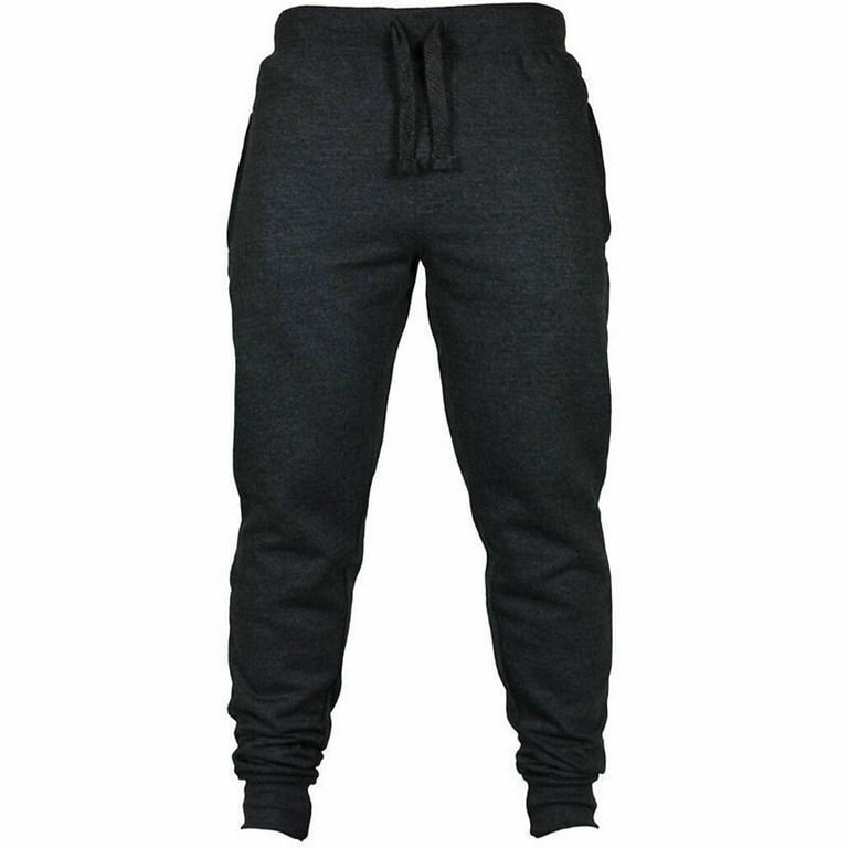 Cathery Mens Plain Grey/Black/Navy Fleece Joggers Pants Trousers Jogging  Bottoms - S-XXL