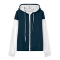 thumbnail image 4 of Certgust Hoodies for Men Womens Oversized Zip Up Sweatshirt with Hood and Pockets Long Sleeve Casual Fall Jacket, 4 of 5