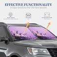 thumbnail image 4 of Honeii Lavender Roses Arrangement Print Foldable Car Sun Shade for Windshield, 2-Piece UV Protection Shade, Protects Car Interior, Ideal for Cars, Trucks, SUVs-Large, 4 of 6