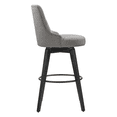 thumbnail image 5 of CHITA 30 inch Swivel Upholstered Counter Height Bar Stools with Tufted Back Set of 2, Fabric in Flint Gray, 5 of 12