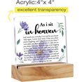 thumbnail image 2 of Sympathy Gifts for Loss of Loved One in Memory of Love One Acrylic Desk Sign Decoration Memorial Bereavement Desk Plaque Keepsake Home Desk Decor 4x4 Inch, 2 of 6
