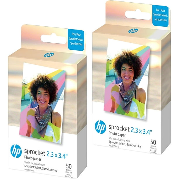Papier photo HP Sprocket 2,3 x 3,4 Premium Instant Zink Sticky