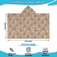 thumbnail image 2 of Brown Highland Cow Bucket Flower Pattern Hooded Bath Towel，50"x30" for Ages 3 To 12 Kids, Quick Dry Lightweight Soft Microfiber Hood Beach Towel Cover Up for Kids, 2 of 7