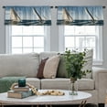 thumbnail image 3 of LALILO Kitchen Curtain Valance Sailing Yacht Race Rod Pocket Window Curtain 52"x 18" Set of 2, 3 of 6