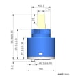 thumbnail image 2 of Sedal 35mm ceramic faucet cartridge for valve replacement with one handle, 2 of 5