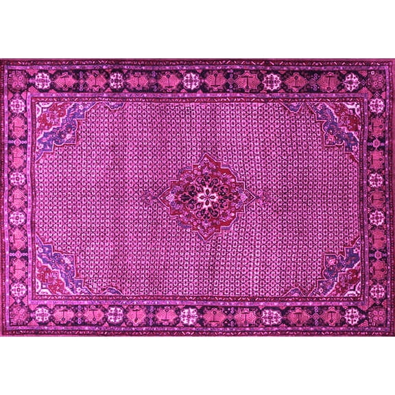 Ahgly Company Indoor Rectangle Persian Pink Traditional Area Rugs, 5' x 7'