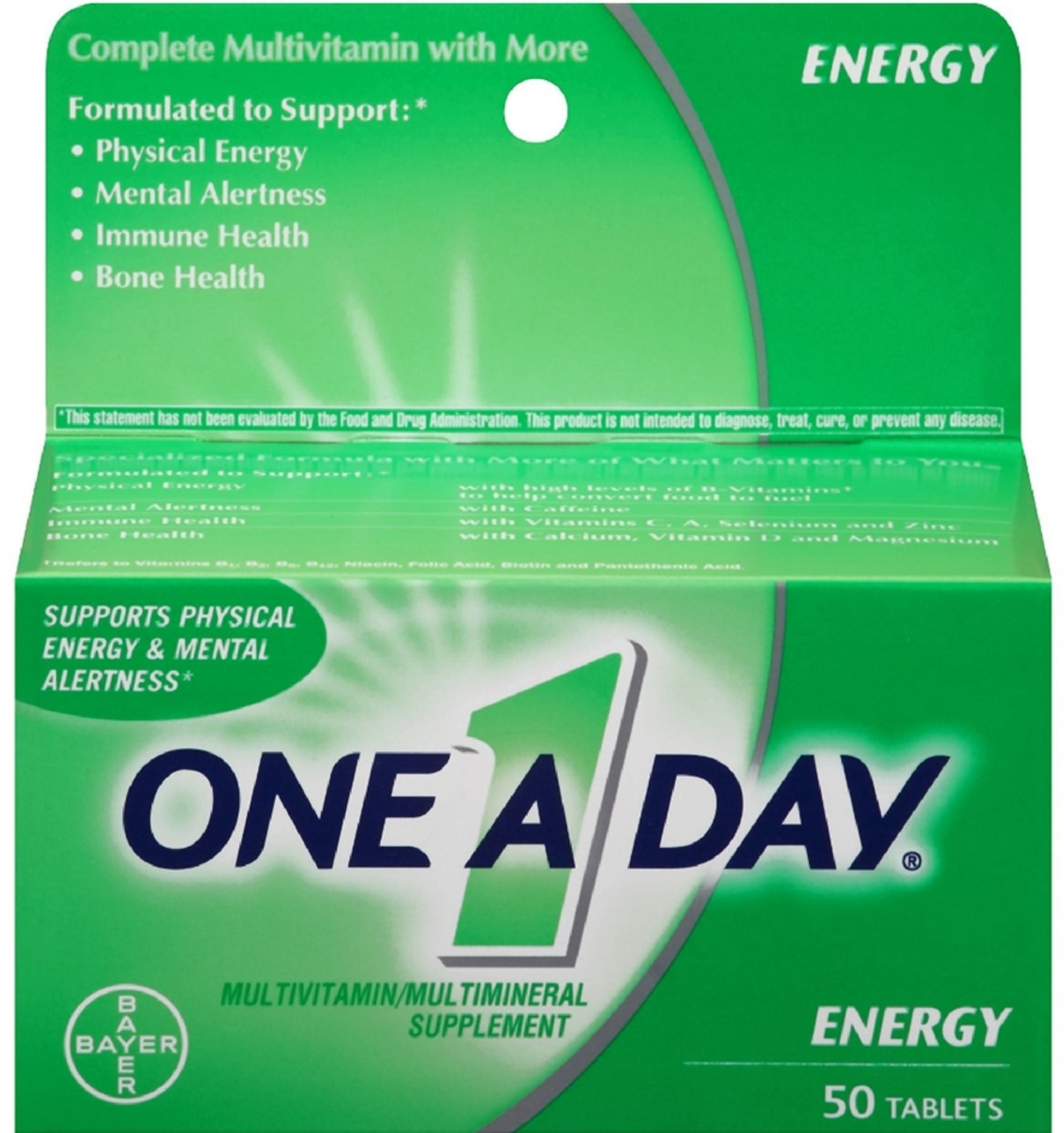 OneADay All Day Energy Tablets 50 Tablets (Pack of 3)