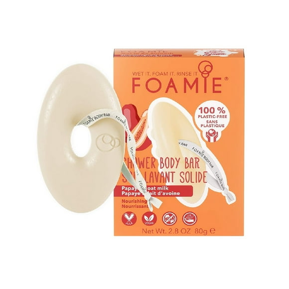 Foamie Barre Corporelle Lissante à l'Avoine Gel Douche Nourrissant 80 g
