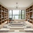 thumbnail image 2 of ODIKA 4x6 Machine Washable Non-Slip Area Rug, Geometric Gray High Traffic Rug with Pad, Gray, 1037640, 2 of 8