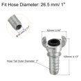 thumbnail image 2 of Unique Bargains 1' Hose End Barbed Claw Quick Connector Air Hose Coupling Fitting Silver, 2Pcs, 2 of 5
