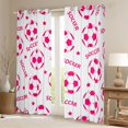 thumbnail image 2 of Erosebridal Soccer Print Blackout Curtains Set of 2 (52x84 Each) for Kids Teens,Boys Girls Sport Gamer Window Curtains,Super Cozy Room Decor, 2 of 6
