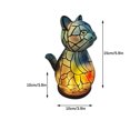 thumbnail image 2 of LSLJS Christmas Cute Animals Night Lights, 7.9 inch Resin 3D Cat-Shape Retro Desktop Decorations with LED Lamp Colorful Splicing Design Gothic Cathedral Glass Style Bedside Light Christmas Gifts, 2 of 4