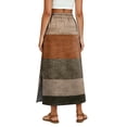 thumbnail image 6 of Women's Maxi Skirt Summer Boho Striped Print Elastic Waisted Drawstring Skirt Casual Beach Long Skirts with Pockets Brown L, 6 of 6