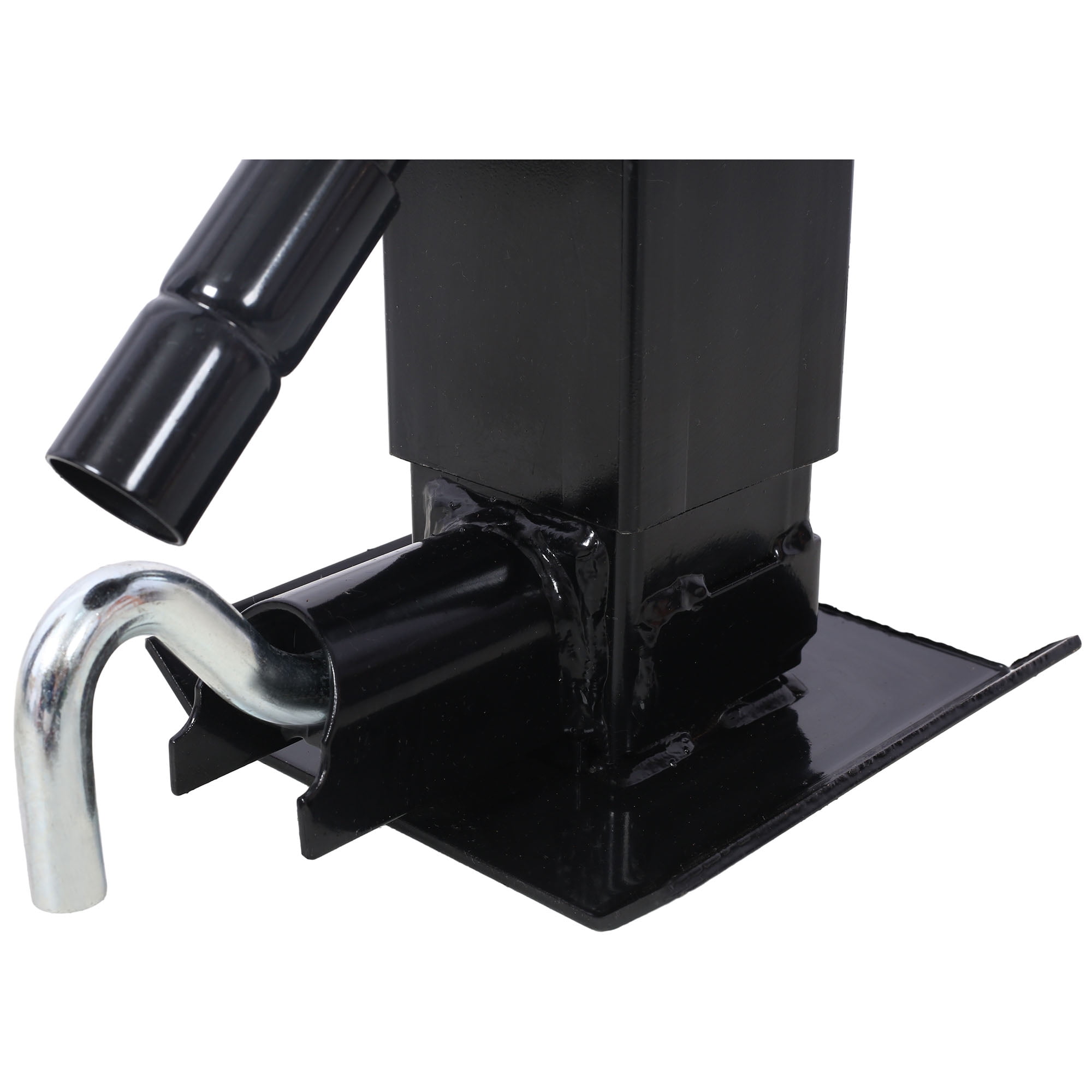 Heavy-Duty Weld-On Trailer Jack Black 11,000 lbs. Lifting Capacity Square Tube Construction Smooth Twin Thrust Operation For Heavy Trailers