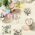 thumbnail image 4 of 18 hojas de transferencia de huevos de conejito de Pascua de 3,9 x 3,6 pulgadas, guirnalda de conejos de colores, calcomanías para el hogar, calcomanías de transferencia de tazas de flores, 4 of 9