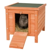 TRIXIE Outdoor Wooden Small Animal Home with Hinged Roof, Raised Floor for Rabbits