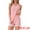 Pink, variant on Cami Pajamas Lace Trim V Neck 2 Pieces Sleepwear L Pink