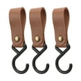 thumbnail image 4 of Perchas de cuero en forma de S, 15 piezas Ganchos en forma de S de cuero Correas de cuero con ganchos en S Ganchos para estantes en forma de S de cuero confiables y duraderos, 4 of 8