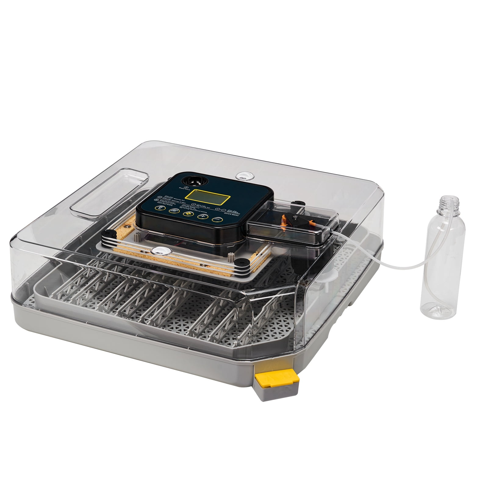 48H Pro 48 Eggs Incubator with Fully Automatic Egg Turner, LED Egg Candler, Auto Temperature & Humidity Control, Fahrenheit Dual Display, Storage Compartment for 110V 85W US Plug