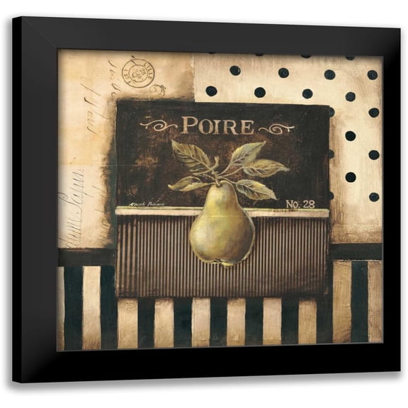 Poloson, Kimberly 12x12 Black Modern Framed Museum Art Print Titled - Poire - square