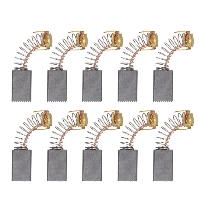 10 PCS Mini Black Carbon Motor Brushes Replacement Spare Parts with 25mm Spring and Copper Core for Generic Electric Drill Mill Machine Motors Rotary Tool (Package 4: 103A# 16*10*6mm)