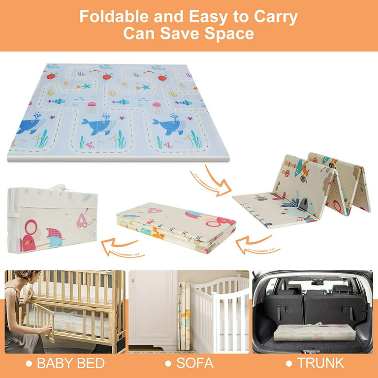 Double-sided Kids Rug Soft Foam Carpet Game Playmat Waterproof Baby Play  Mat Foldable Child Crawling Mat Tapetes Para Quarto New