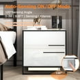 thumbnail image 3 of Hommpa 3 Color LED Nightstand with Magnetic Auto Sensor Light, 2 Drawer Modern Bedside Table White, 3 of 11