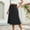 Black, variant on Dpytoraw Women's New Mid Length Elastic High Waisted Fashion Elegant Solid Color Skirt Pleated School Uniform Skirt Black