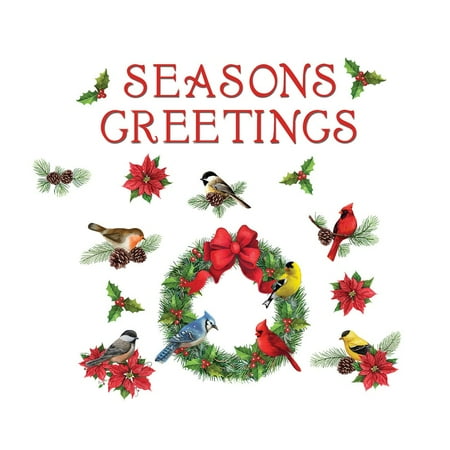 Garage Door Christmas Decoration Magnets Wreath Birds
