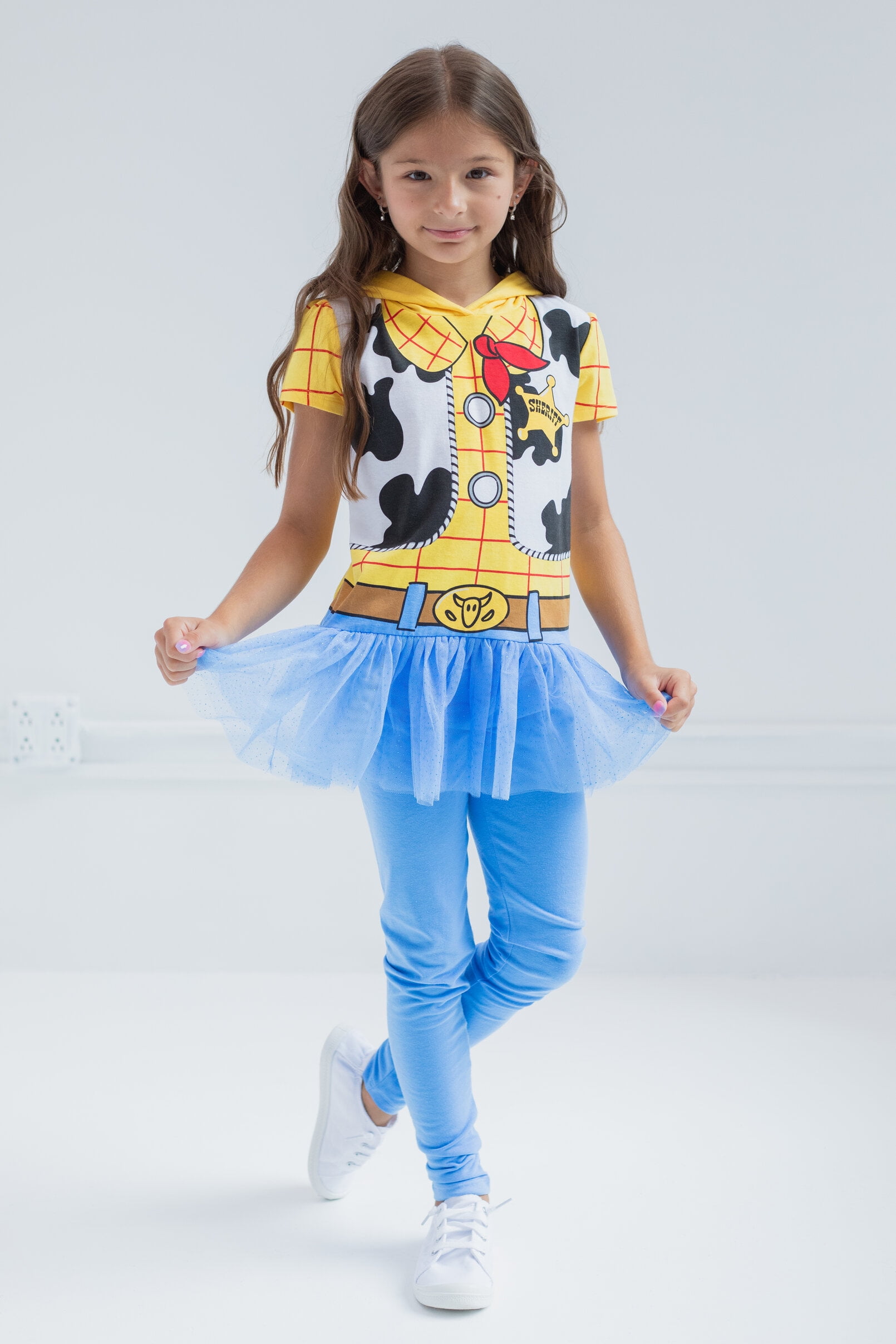 Disney Pixar Toy Story Woody Toddler Girls Cosplay T-Shirt Dress and Leggings Infant to Little Kid