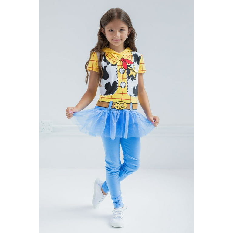 Disney Pixar Toy Story Woody Toddler Girls Cosplay T Shirt Dress and Leggings Infant to Little Kid