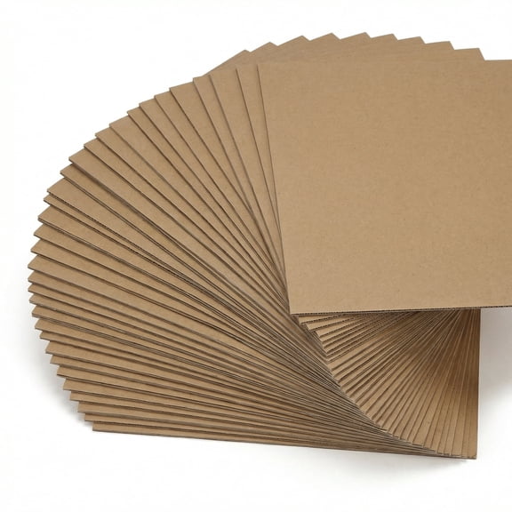 50-Pack Corrugated Cardboard Sheets – 8x10 Inch Flat Packaging Inserts for Mailers & Shipping