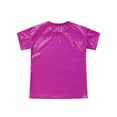 thumbnail image 4 of vastwit Kids Girls Boys Sequin Hip Hop Jazz Disco Dance Shirt Athletic T-Shirt Tops Children's Tees Hot Pink 140, 4 of 7
